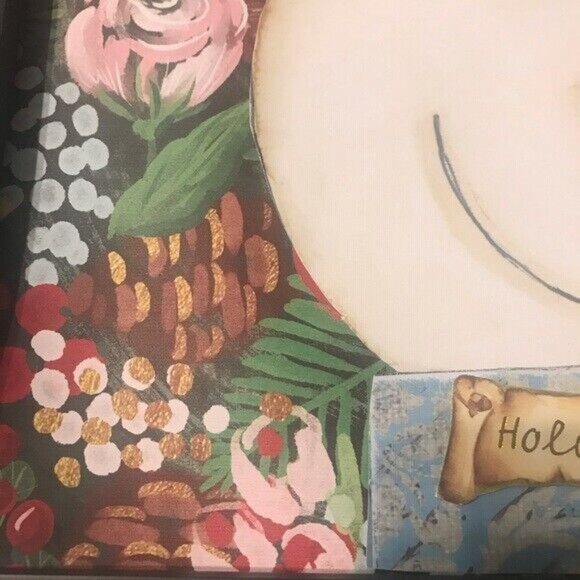 Smiling Snowman Christmas Framed Handmade Collage Wall Art Holiday Decor - Picture 2 of 5